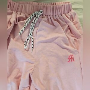 Pink Jogger Pants with Drawstring